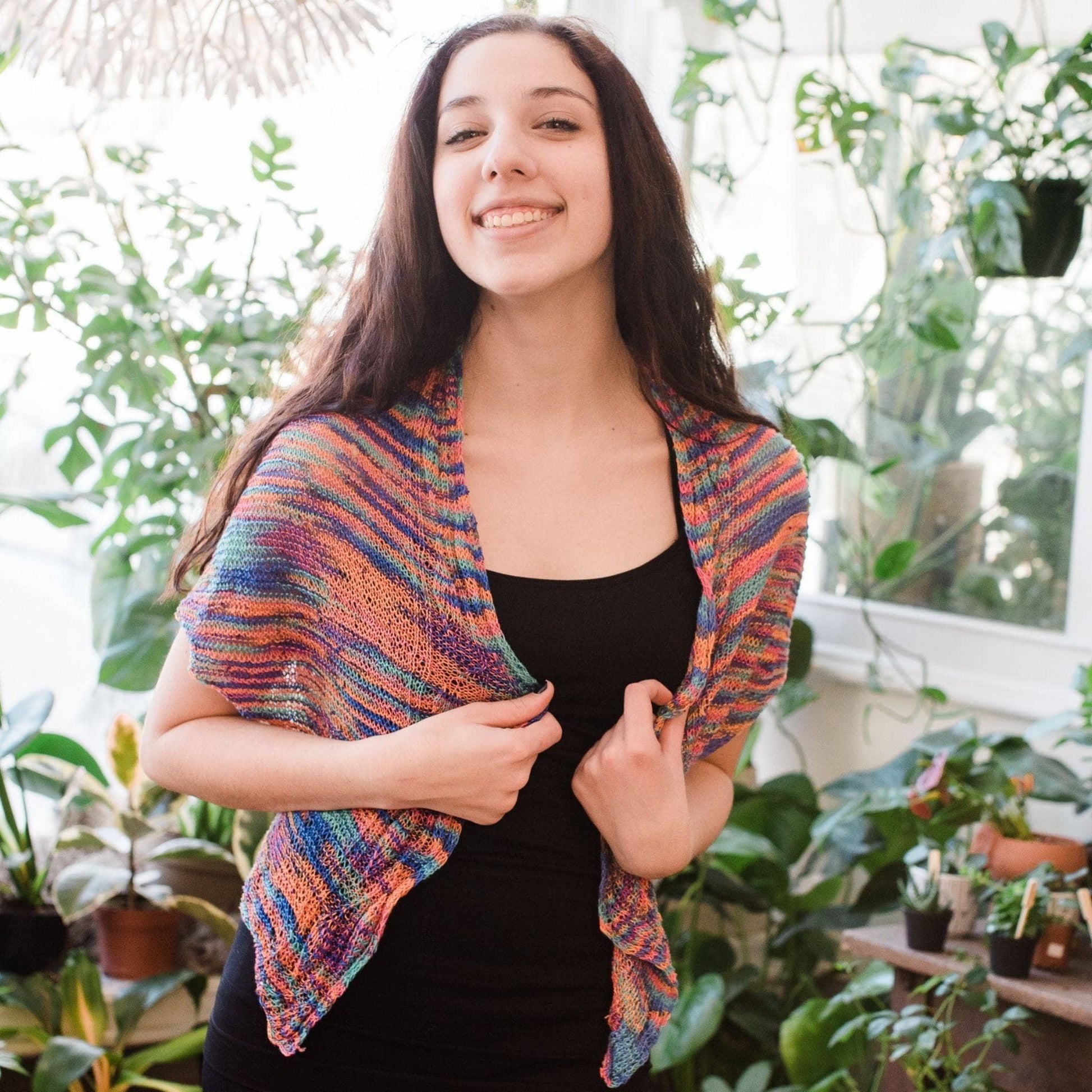 Hand Beaded Silk Shawl Knit Pattern - view 2