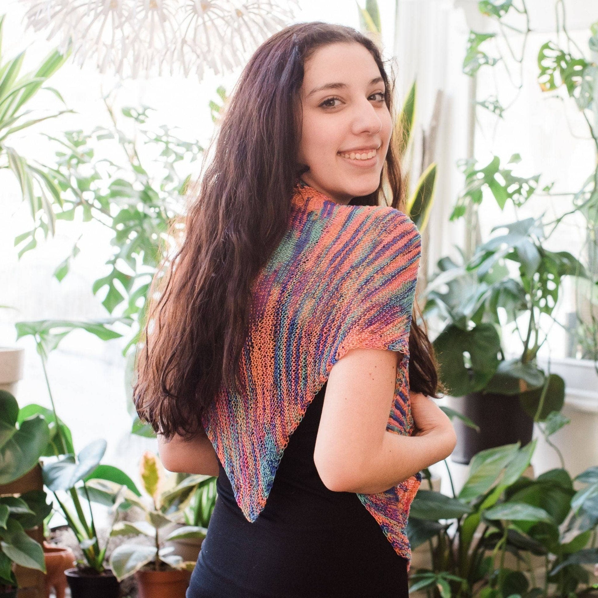 Hand Beaded Silk Shawl Knit Pattern - view 3