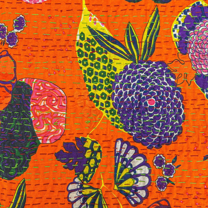 Handmade Kantha Quilt Blanket - view 8