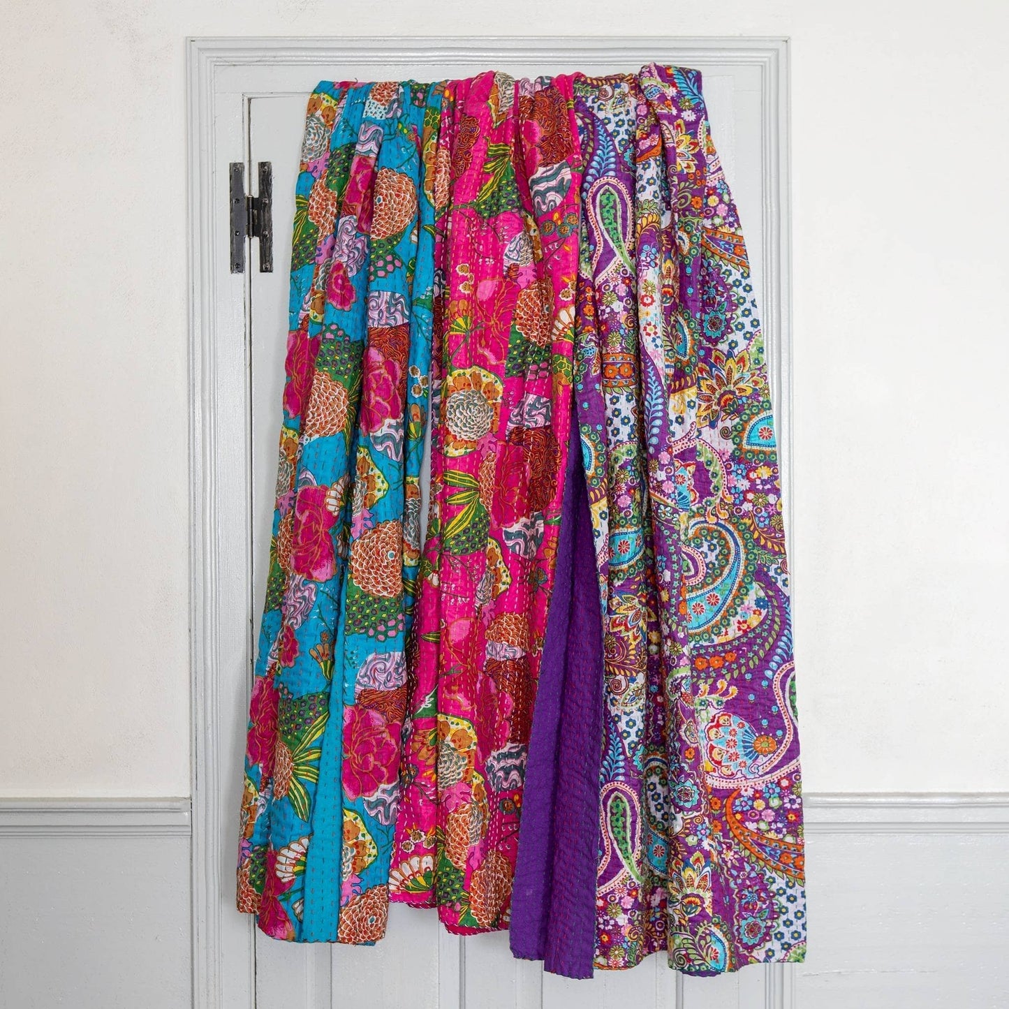 Handmade Kantha Quilt Blanket - view 5
