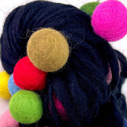 Handmade Thick and Thin Wool Felt Ball Yarn - view 7