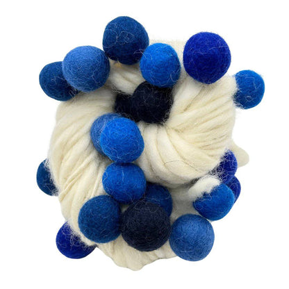 Handmade Thick and Thin Wool Felt Ball Yarn - view 8