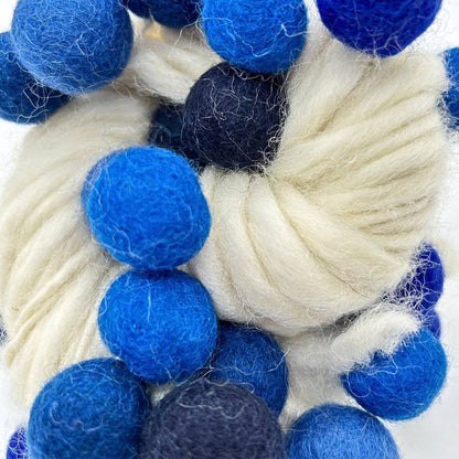 Handmade Thick and Thin Wool Felt Ball Yarn - view 9