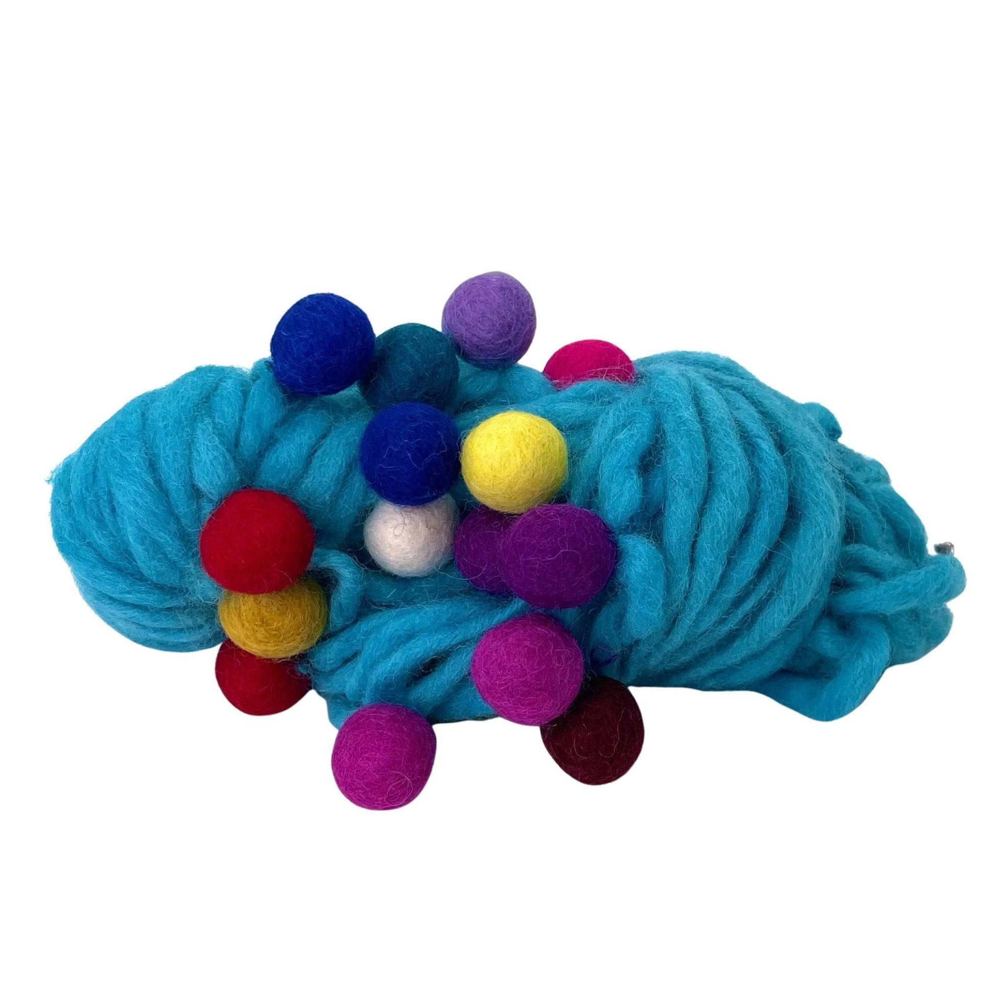 Handmade Thick and Thin Wool Felt Ball Yarn - view 5