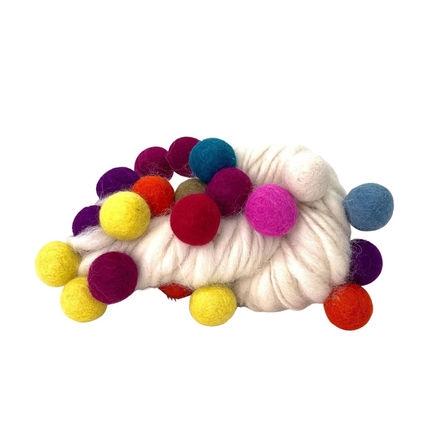 Handmade Thick and Thin Wool Felt Ball Yarn - view 3