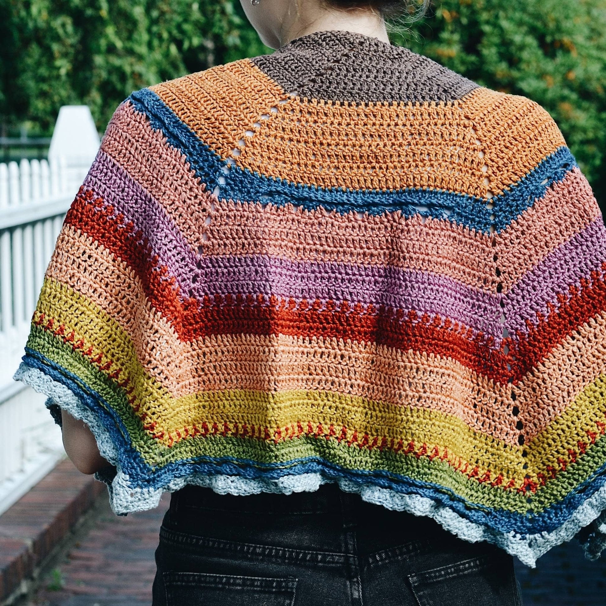 Herbal Dyed Rainbow Shawl — Knit & Crochet Kit - view 4
