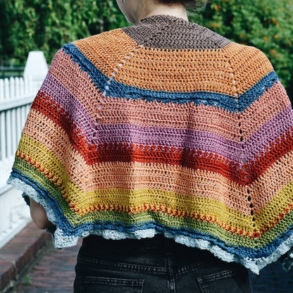 Herbal Dyed Rainbow Shawl — Knit & Crochet Kit - view 4