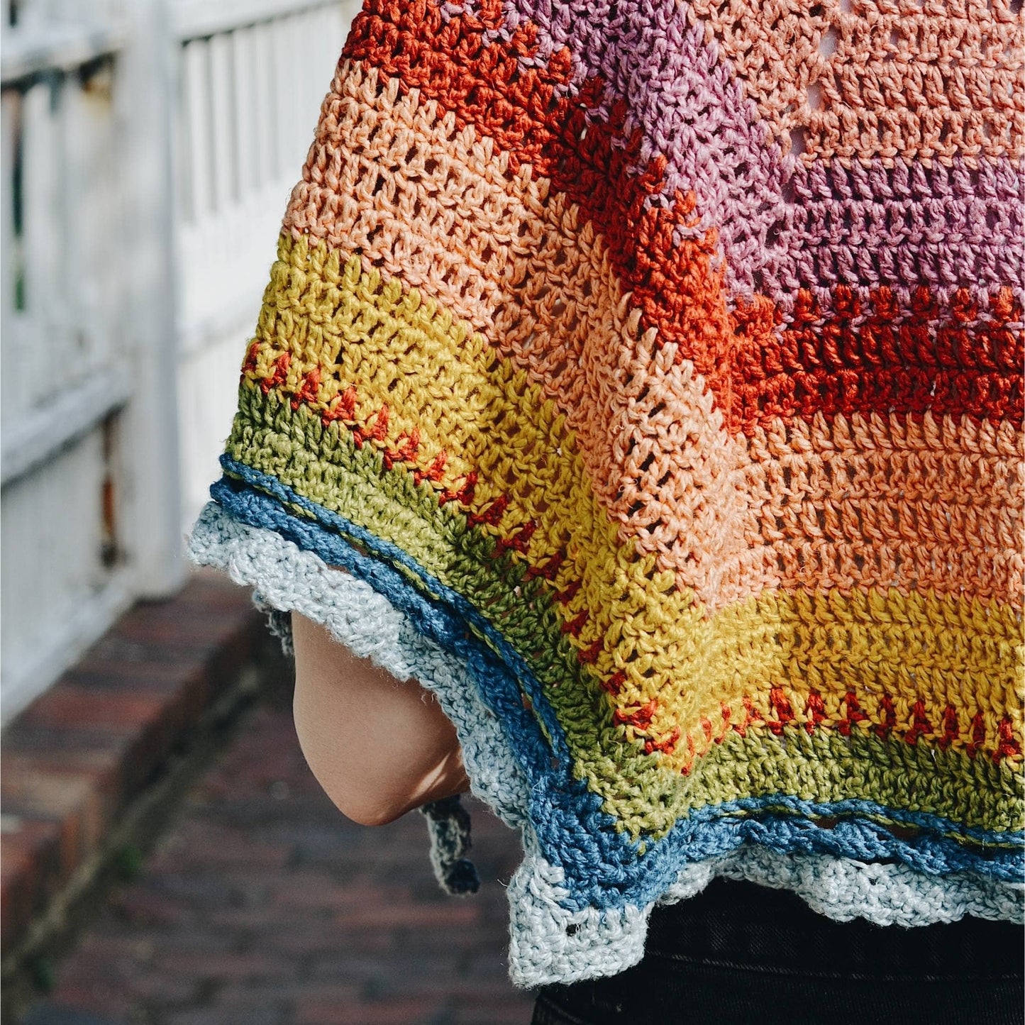 Herbal Dyed Rainbow Shawl — Knit & Crochet Kit - view 5