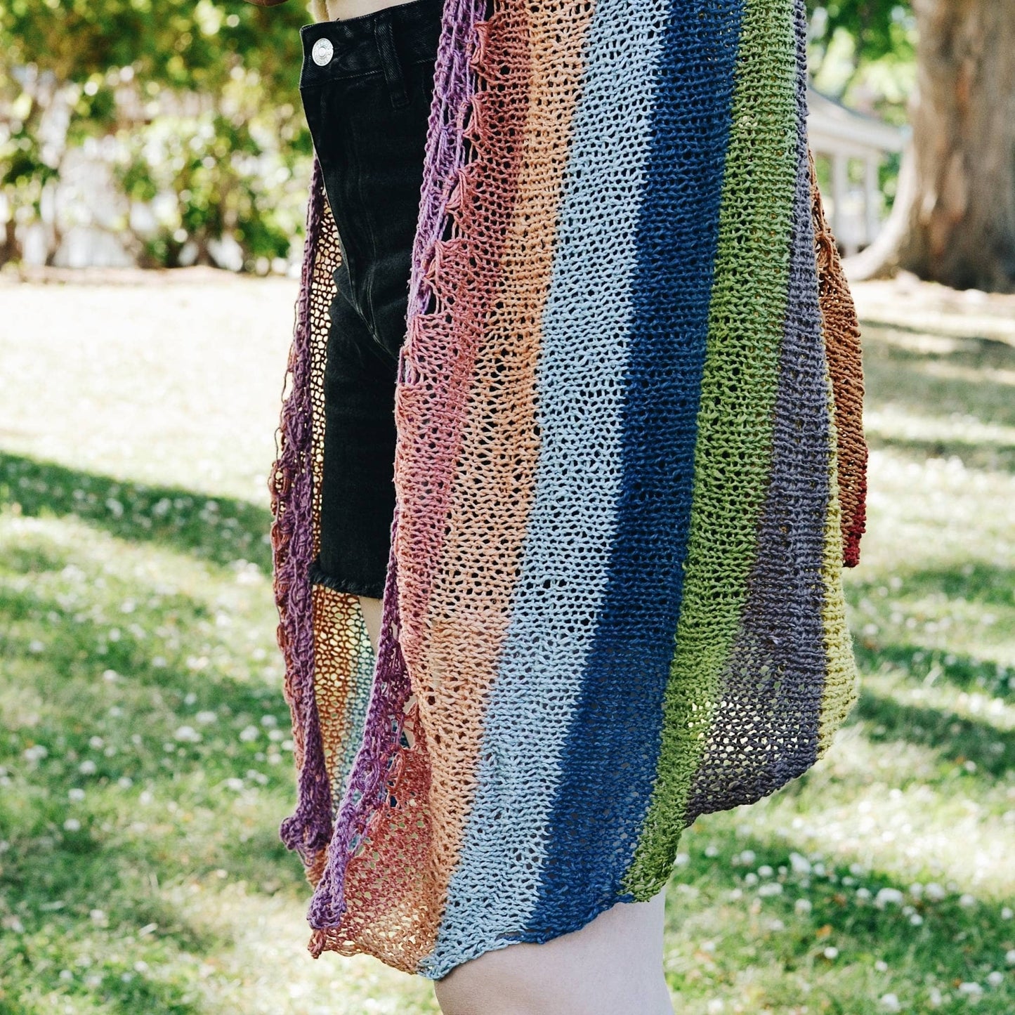 Herbal Dyed Rainbow Shawl — Knit & Crochet Kit - view 3
