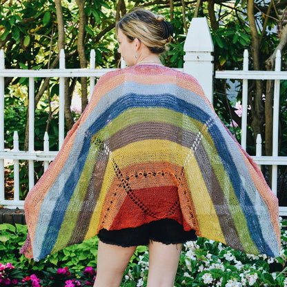 Herbal Dyed Rainbow Shawl — Knit & Crochet Kit