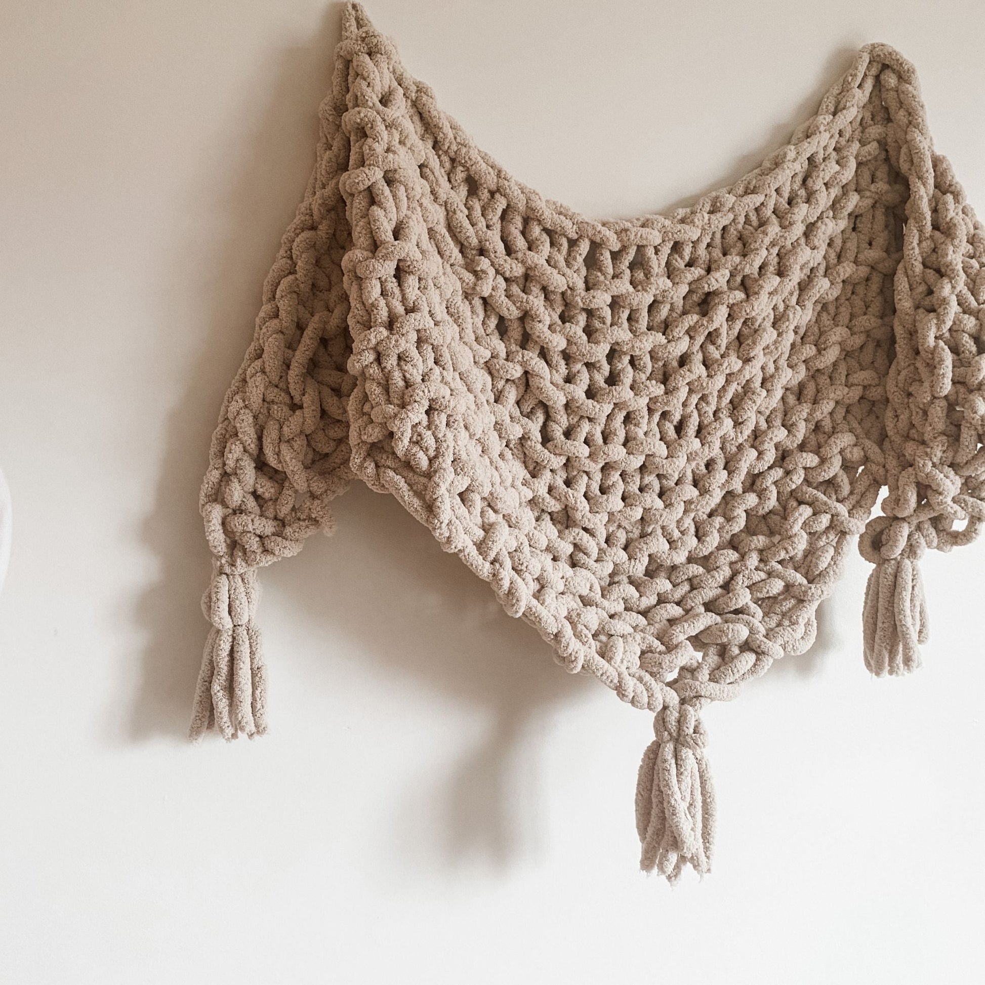 Hickory Tree Arm Knit Shawl Pattern – Easy Beginner Project