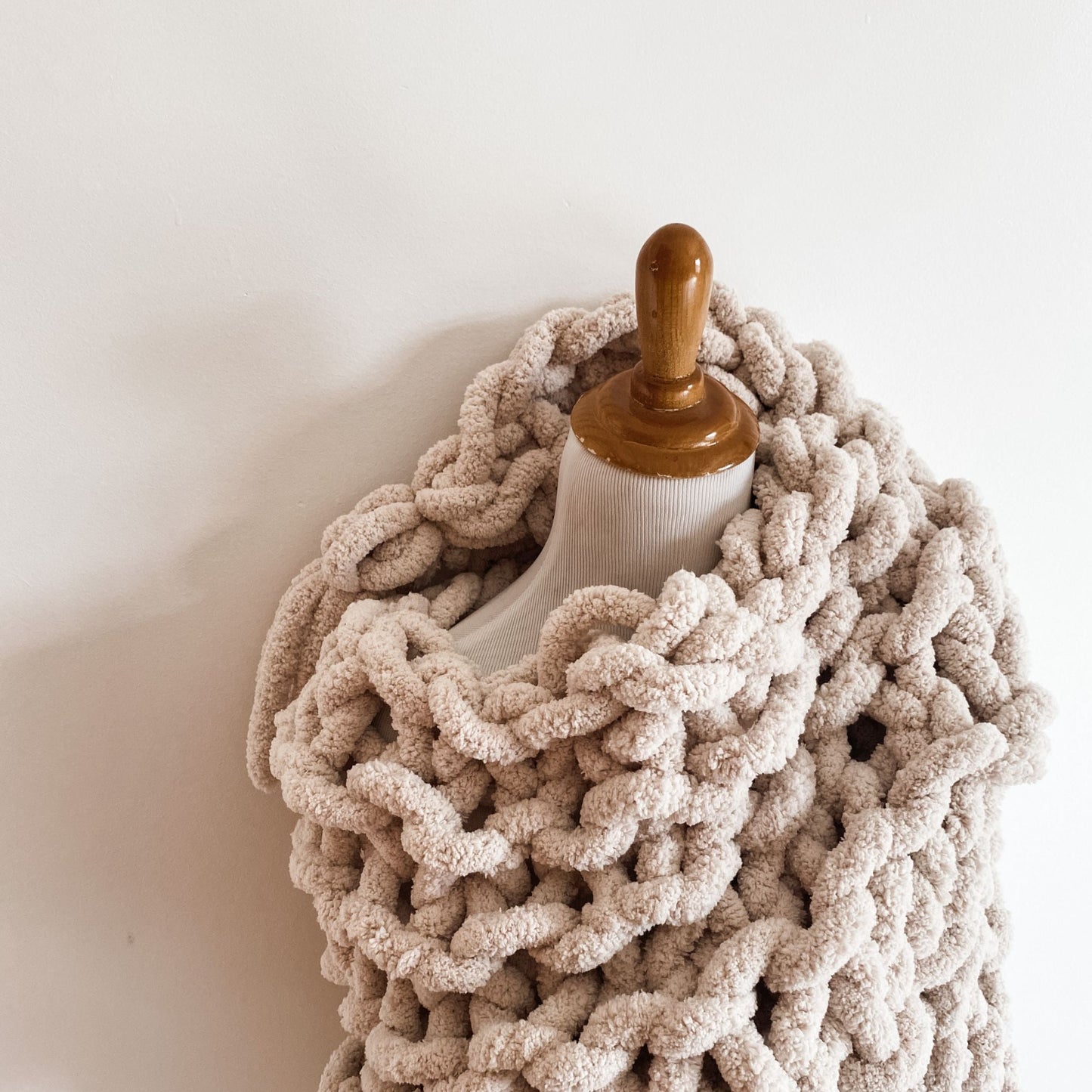 Hickory Tree Arm Knit Shawl Pattern – Easy Beginner Project - view 2