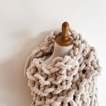 Hickory Tree Arm Knit Shawl Pattern – Easy Beginner Project - view 2