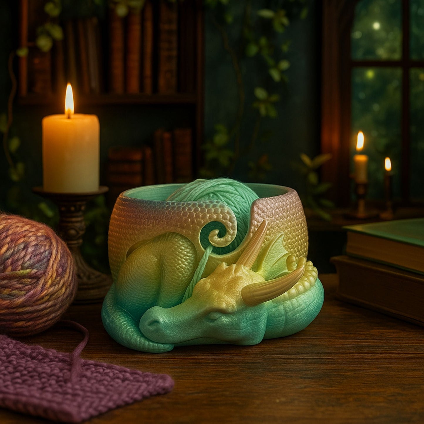 Enchanted Dragon Yarn Bowl - view 4