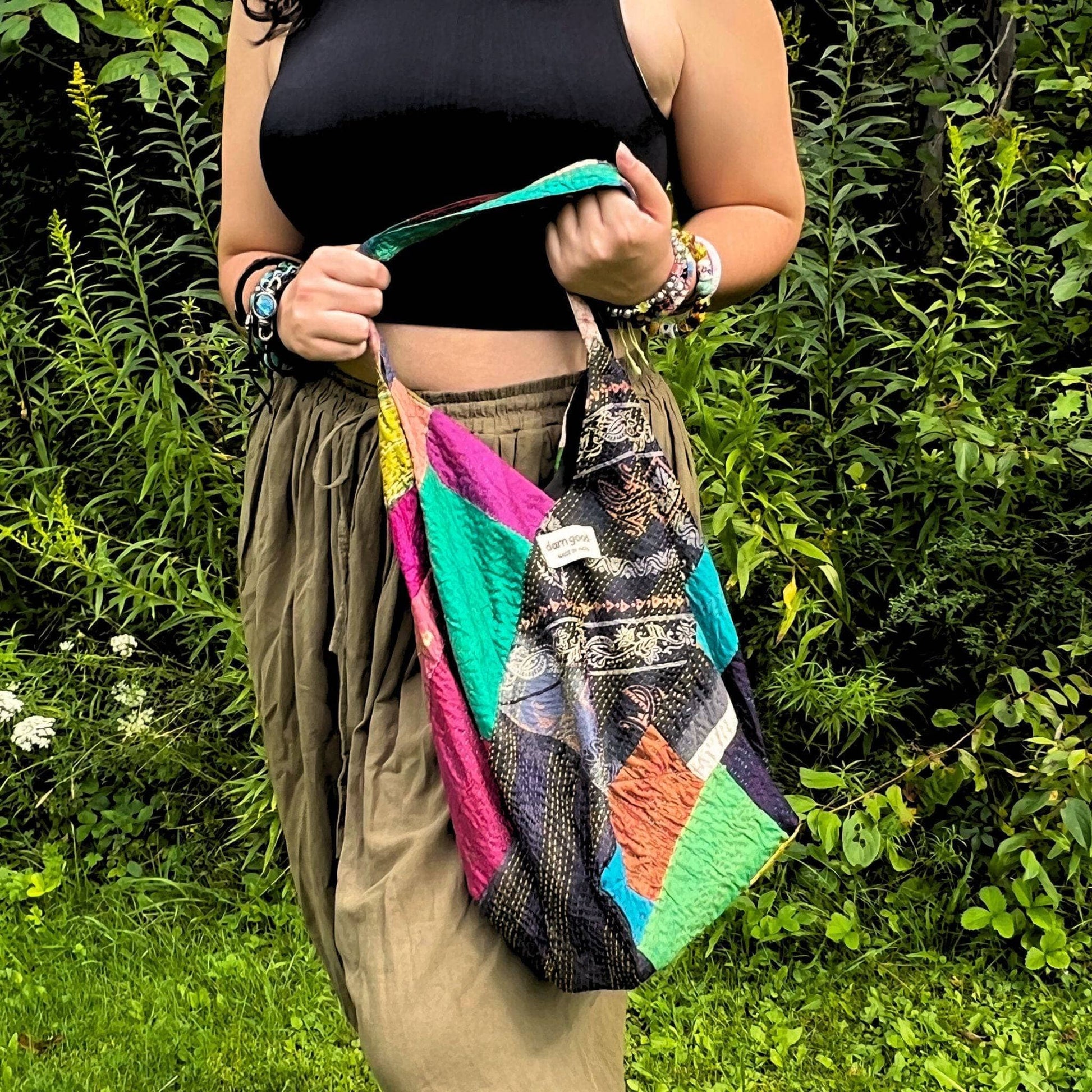 Samosa Kantha Stitch Bag - view 4