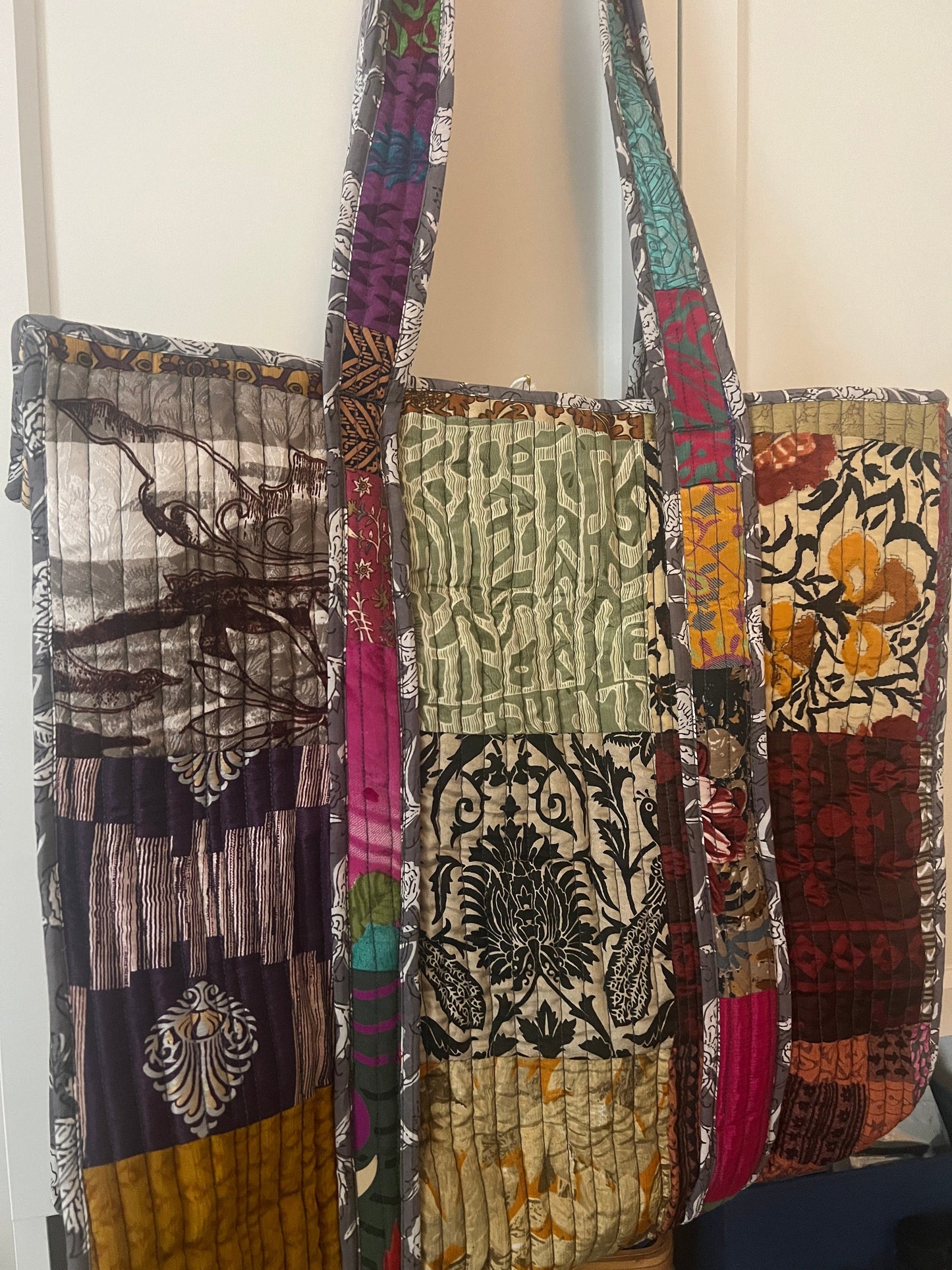 Quilted Cotton Tote - view 7