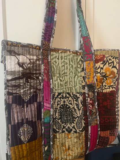 Quilted Cotton Tote - view 7