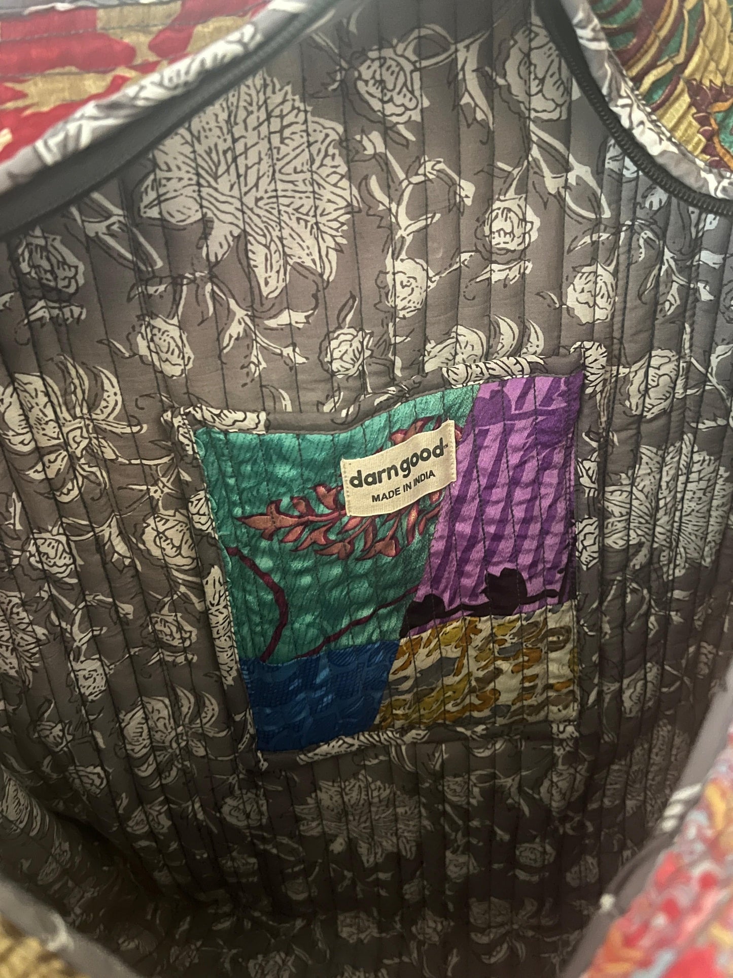 Quilted Cotton Tote - view 8