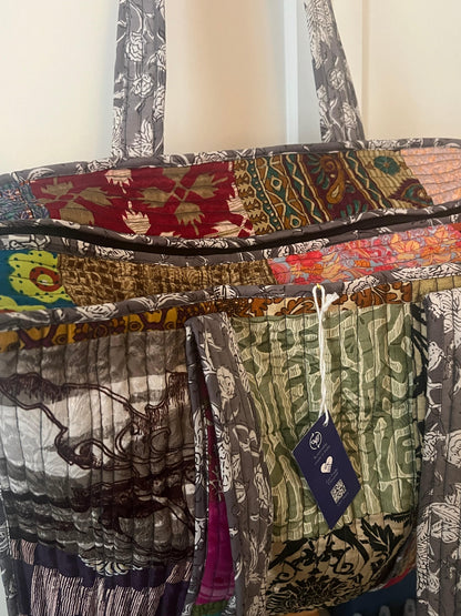 Quilted Cotton Tote - view 6