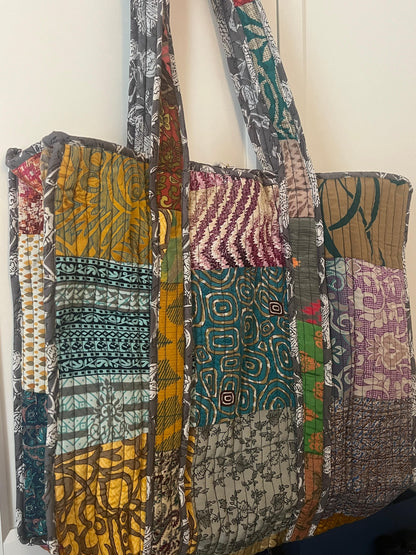 Quilted Cotton Tote - view 5