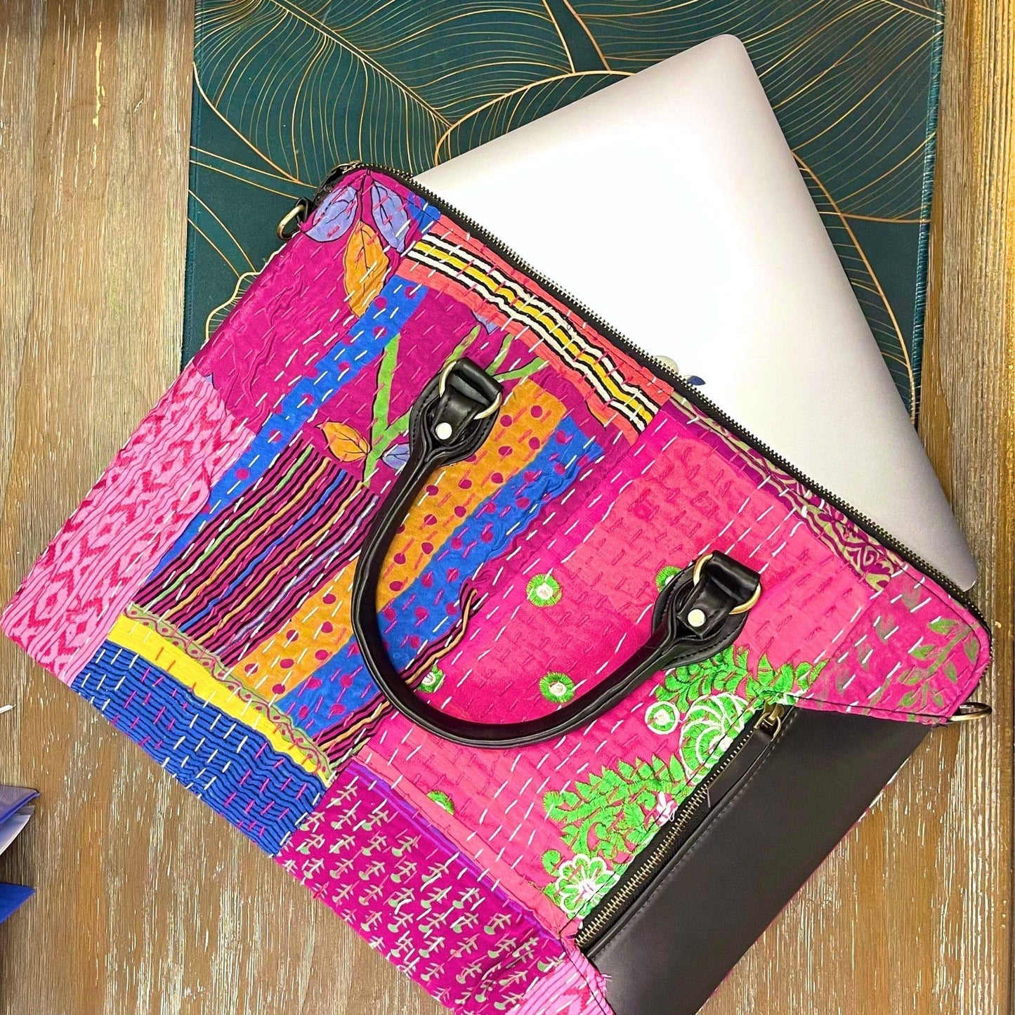Kantha Patchwork Laptop Bag - view 3