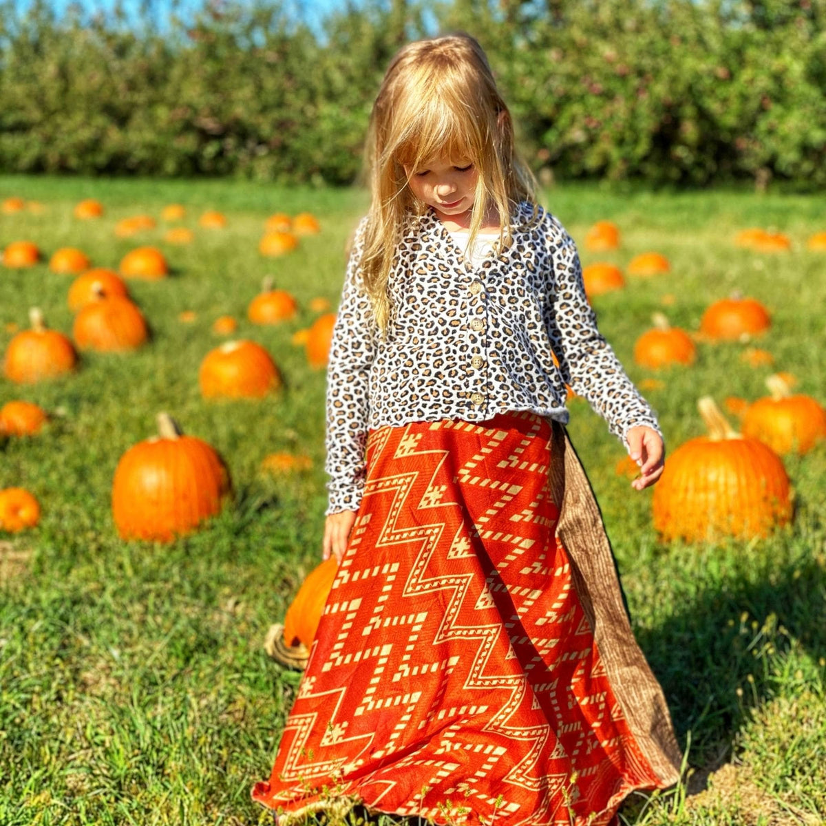 Kids Skirt – Recycled Sari - view 5