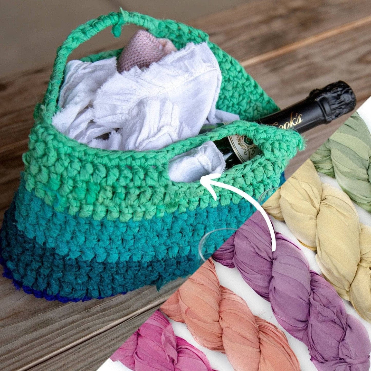 Easy Market Tote Crochet Kit or Knitting Kit - view 14