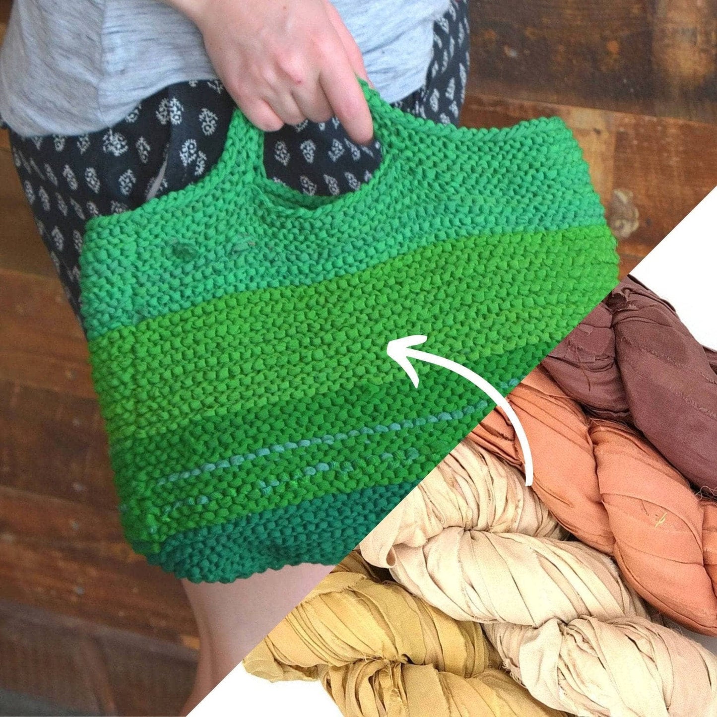 Easy Market Tote Crochet Kit or Knitting Kit - view 16