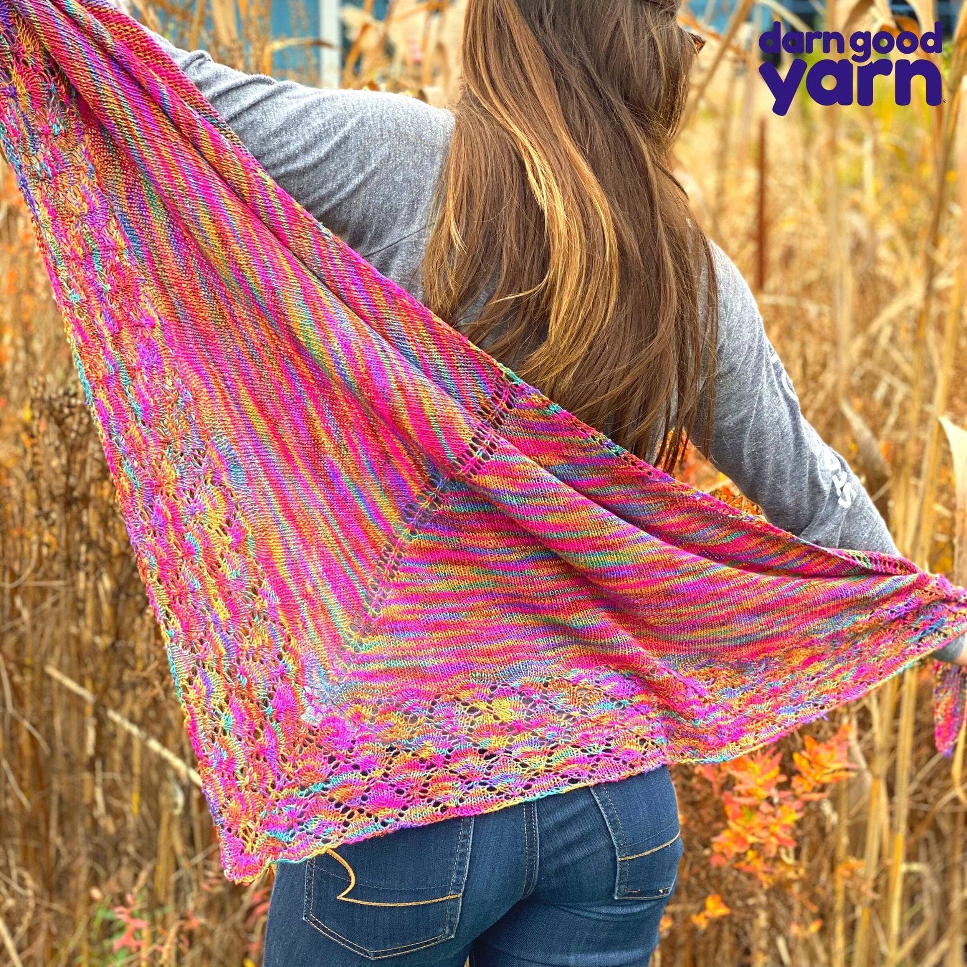 Lace Weight Silk Shawl Knitting Kit - view 23