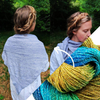 Serendipity Lace Weight Silk Shawl Knit Kit - view 18