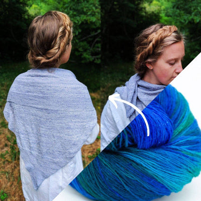 Serendipity Lace Weight Silk Shawl Knit Kit - view 19