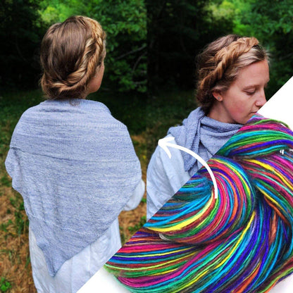 Serendipity Lace Weight Silk Shawl Knit Kit - view 20