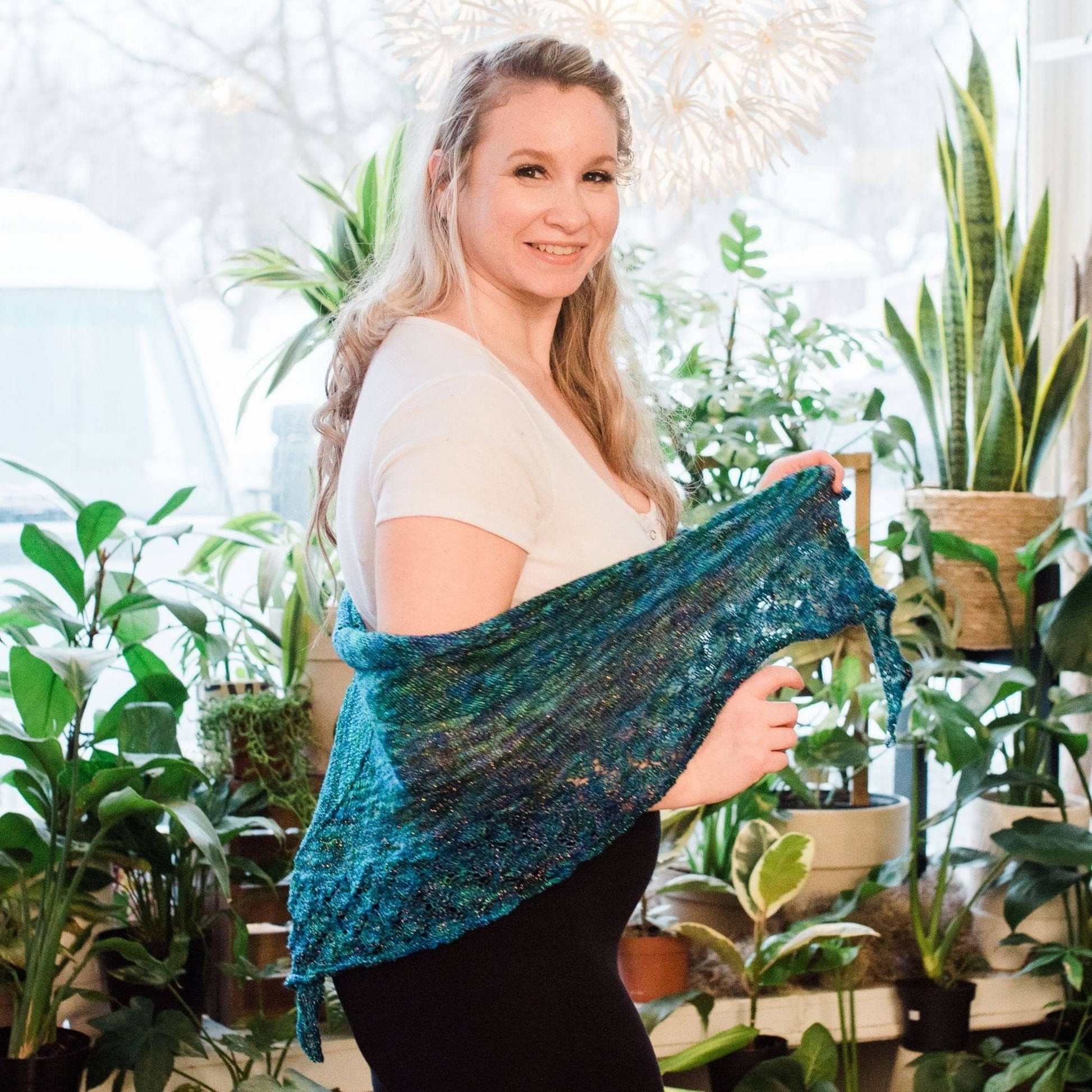 Lace Weight Silk Shawl Knitting Pattern - view 3