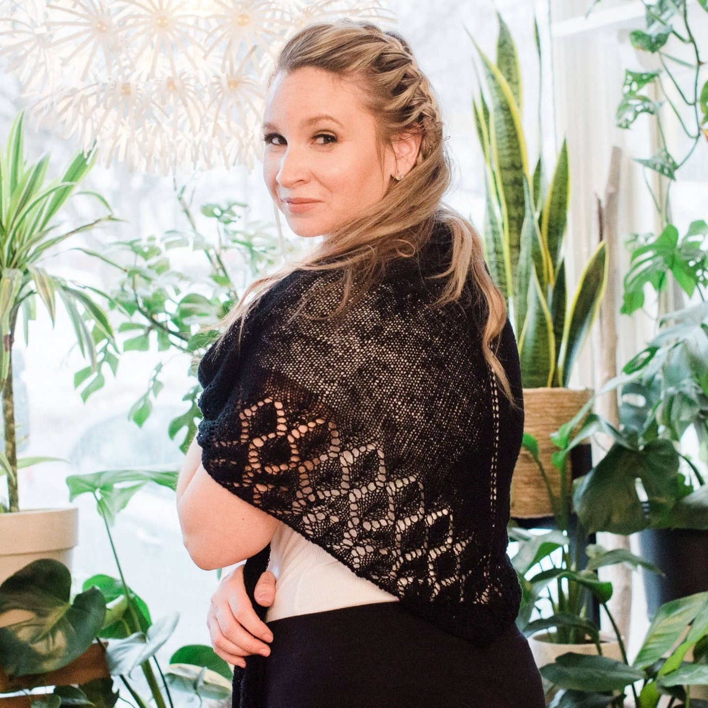 Lace Weight Silk Shawl Knitting Pattern - view 2