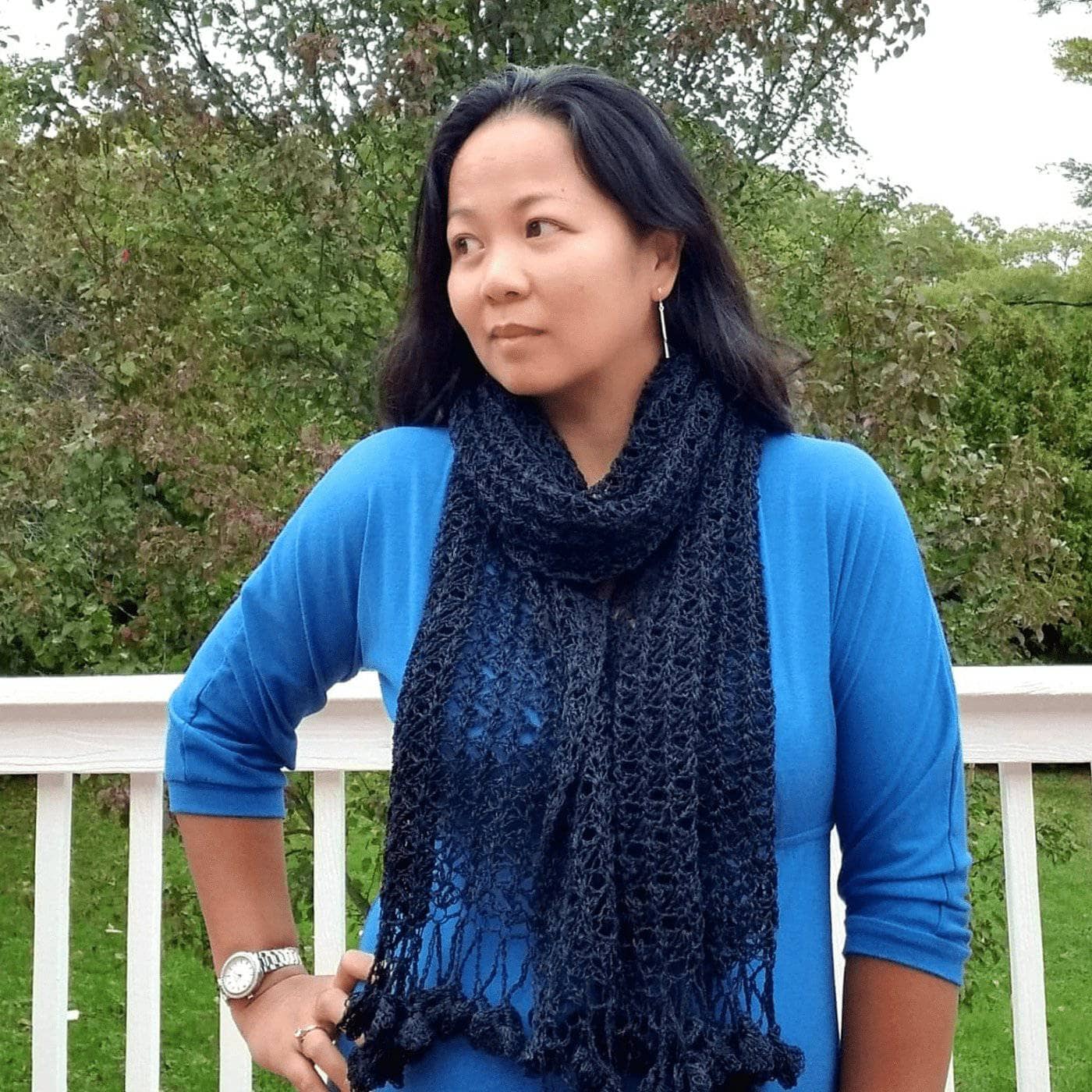 Lacy Floret Shawl Crochet Pattern - view 4