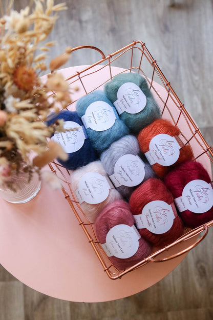 Mohair Wool & Silk Yarn