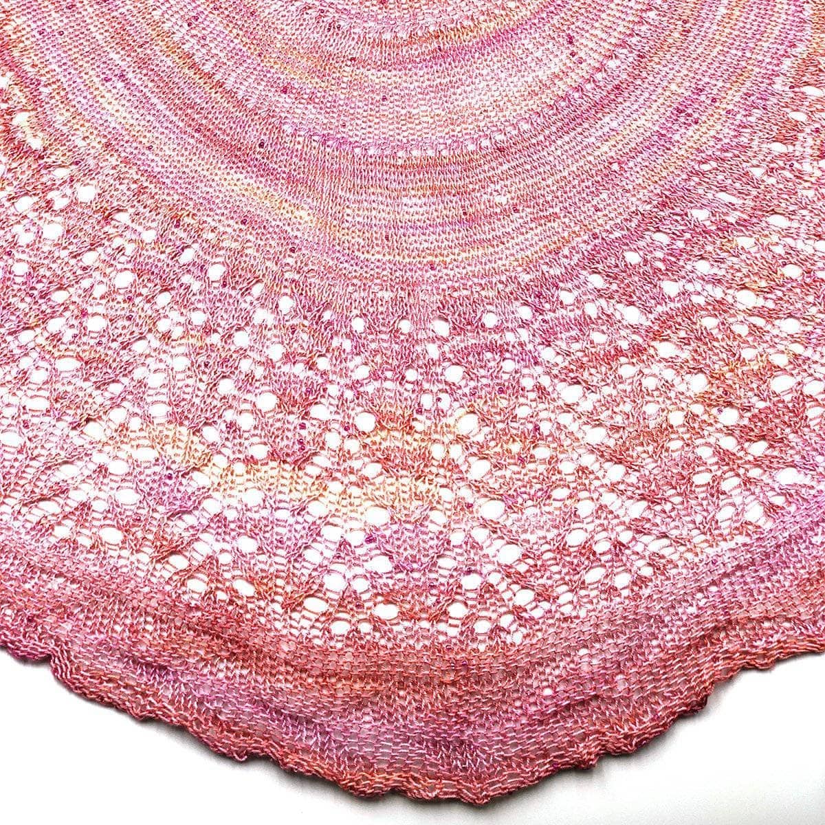 Lotus Lace Weight Shawl Knitting Pattern - view 3