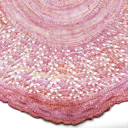 Lotus Lace Weight Shawl Knitting Pattern - view 3