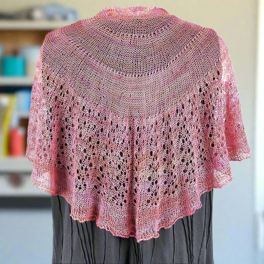 Lotus Lace Weight Shawl Knitting Pattern