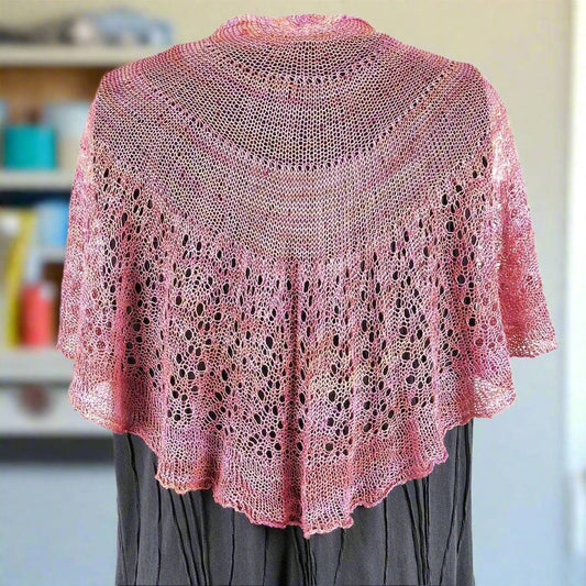Lotus Lace Weight Shawl Knitting Pattern