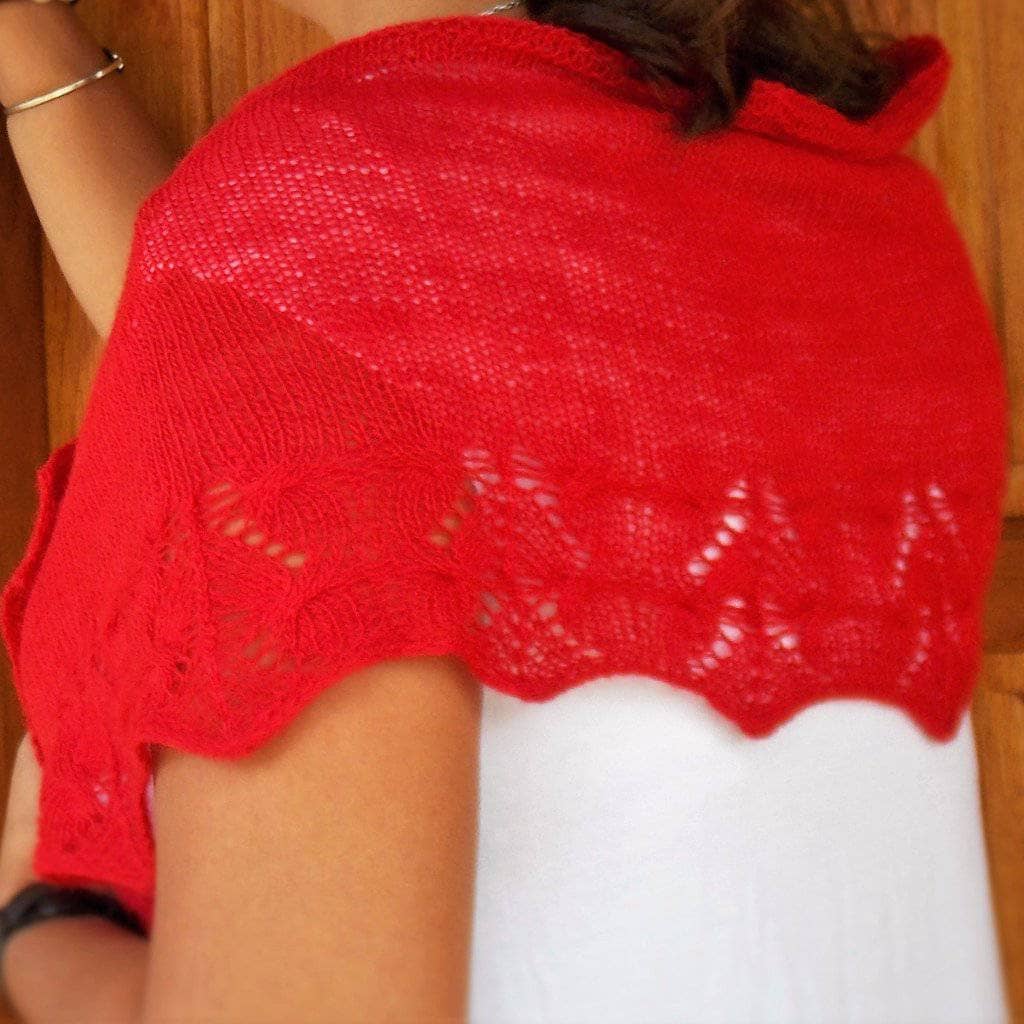 Mañanita Spring Shawl Pattern - view 2