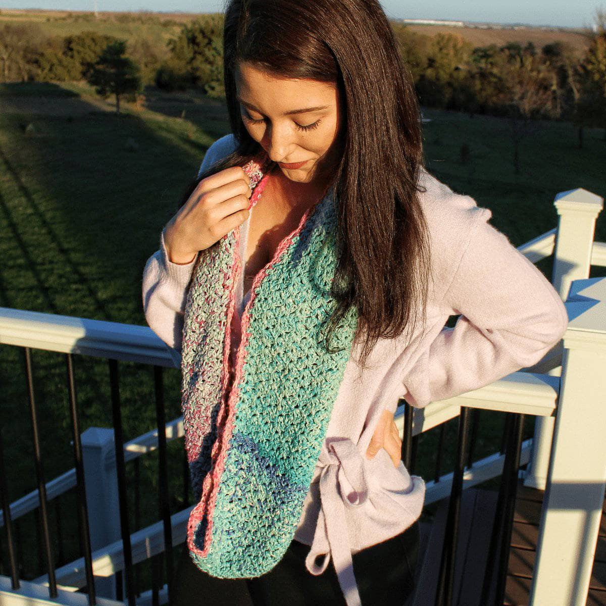 Mermaid Vibes Infinity Scarf Crochet Kit - view 2