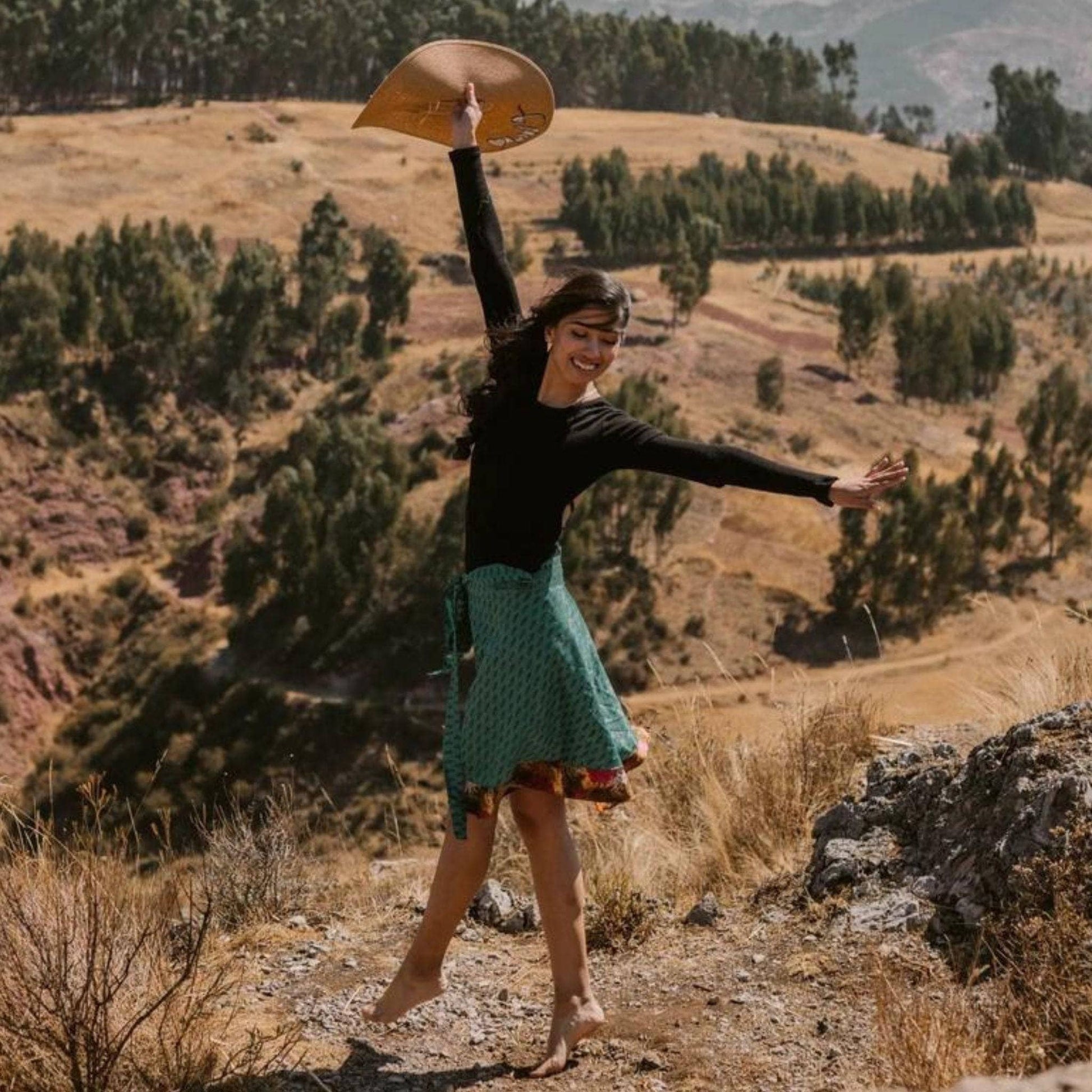Knee-Length "Mini" Sari Wrap Skirt