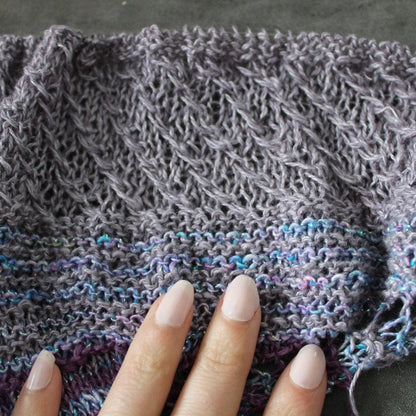 Moonbeam Crescent Shawl Knitting Pattern - view 4