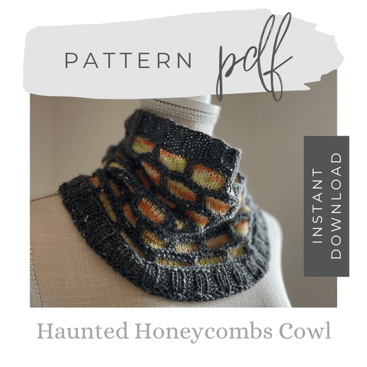 Haunted Honeycombs Cowl — Digital Knitting Pattern