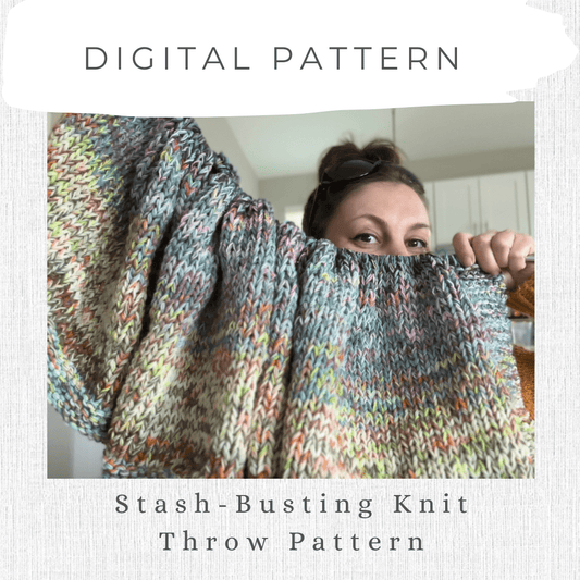 Stash Busting Knit Throw Pattern