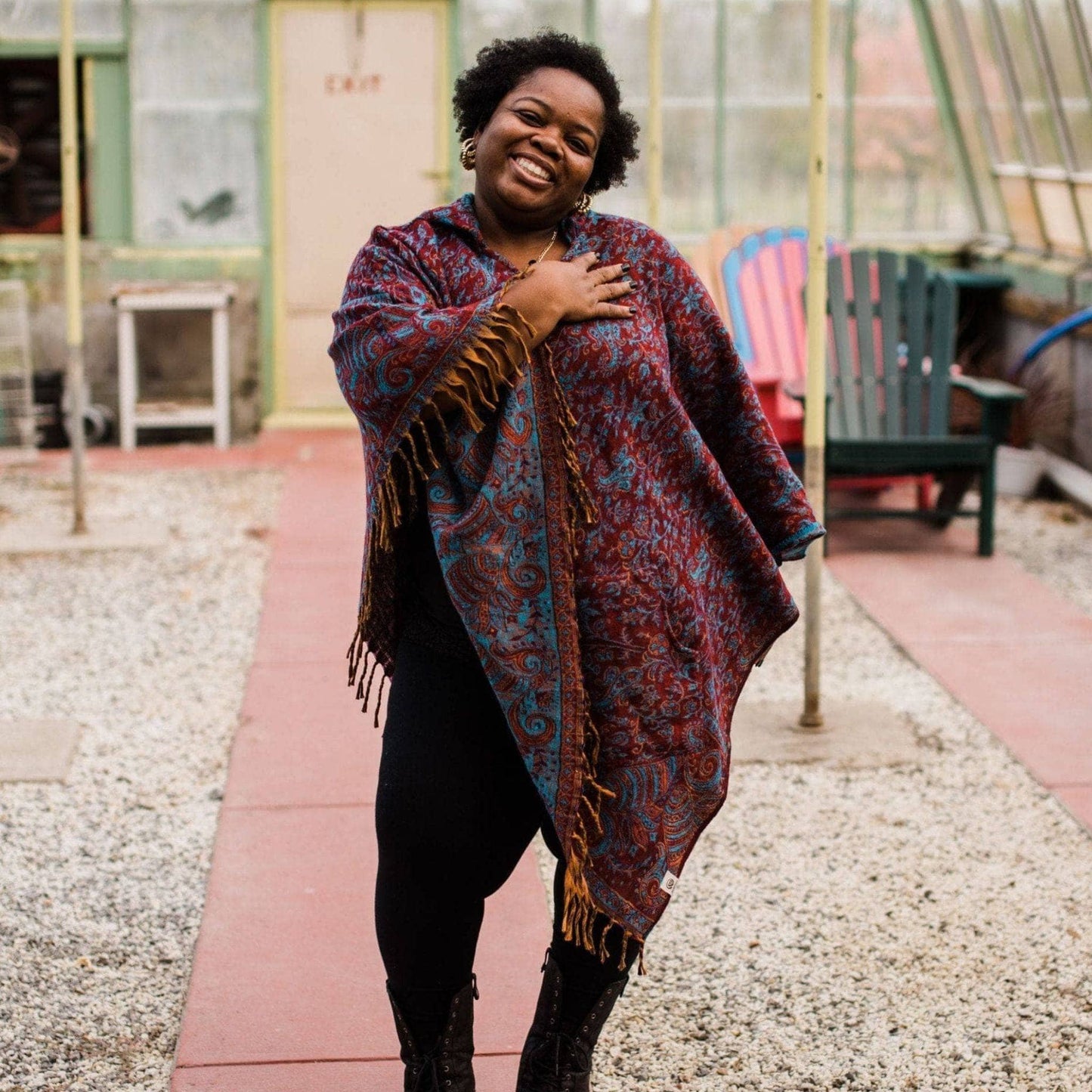 Nanda Hooded Poncho - view 10