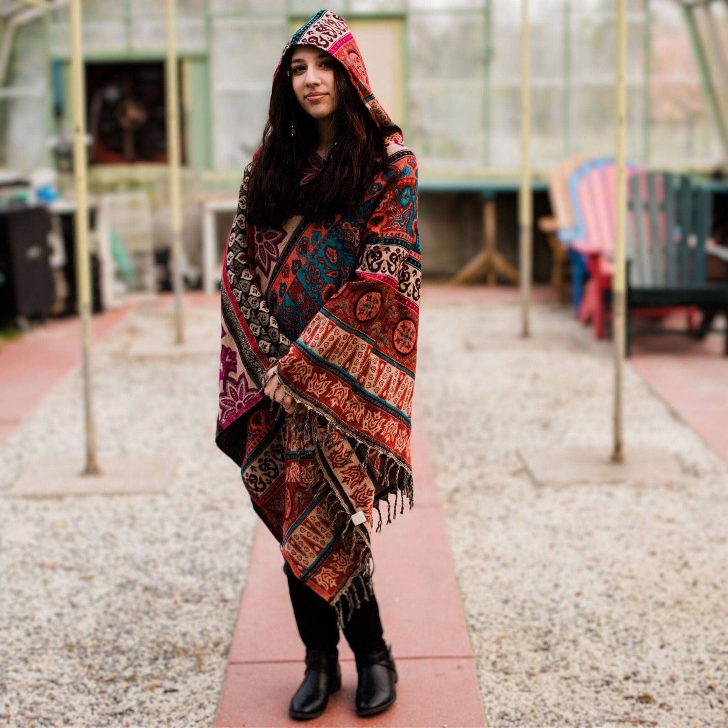 Nanda Hooded Poncho - view 12