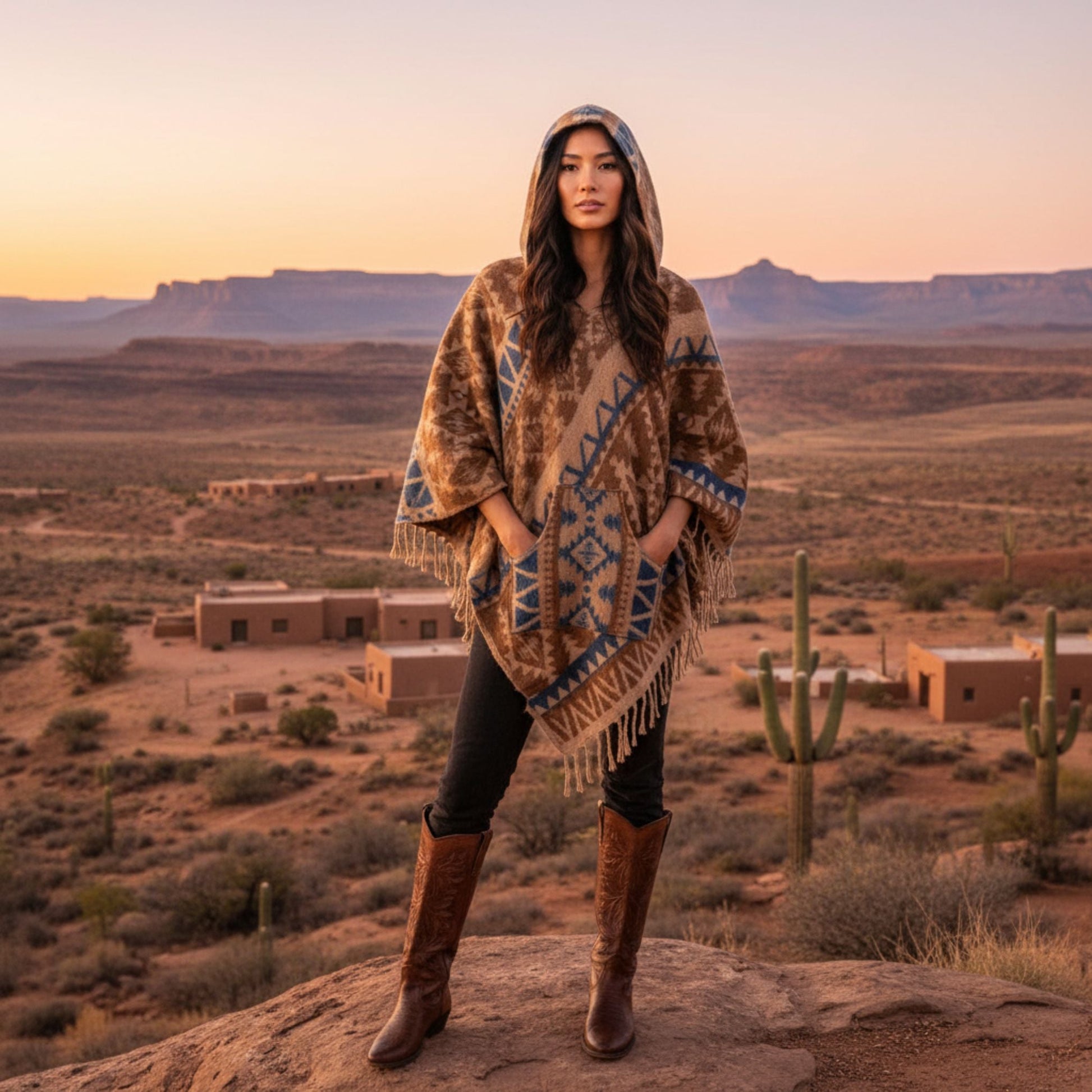 Nanda Hooded Poncho - view 9