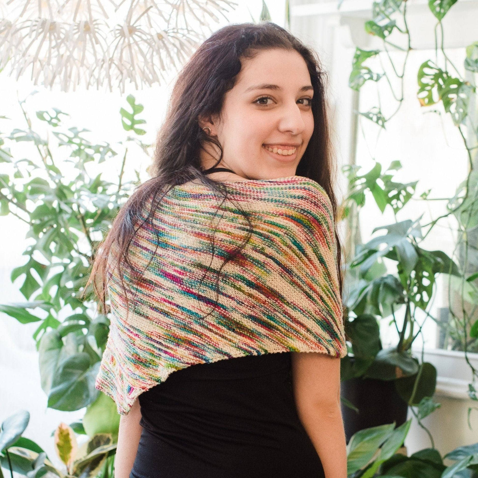 Neon Pop Shawl Knitting Pattern - view 4